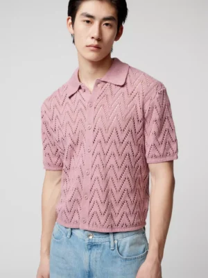 Fitted Rich Style Pink Half Sleeve Shirt
