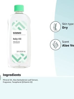 Solimo Baby Oil with Aloe Vera & Vitamin E,